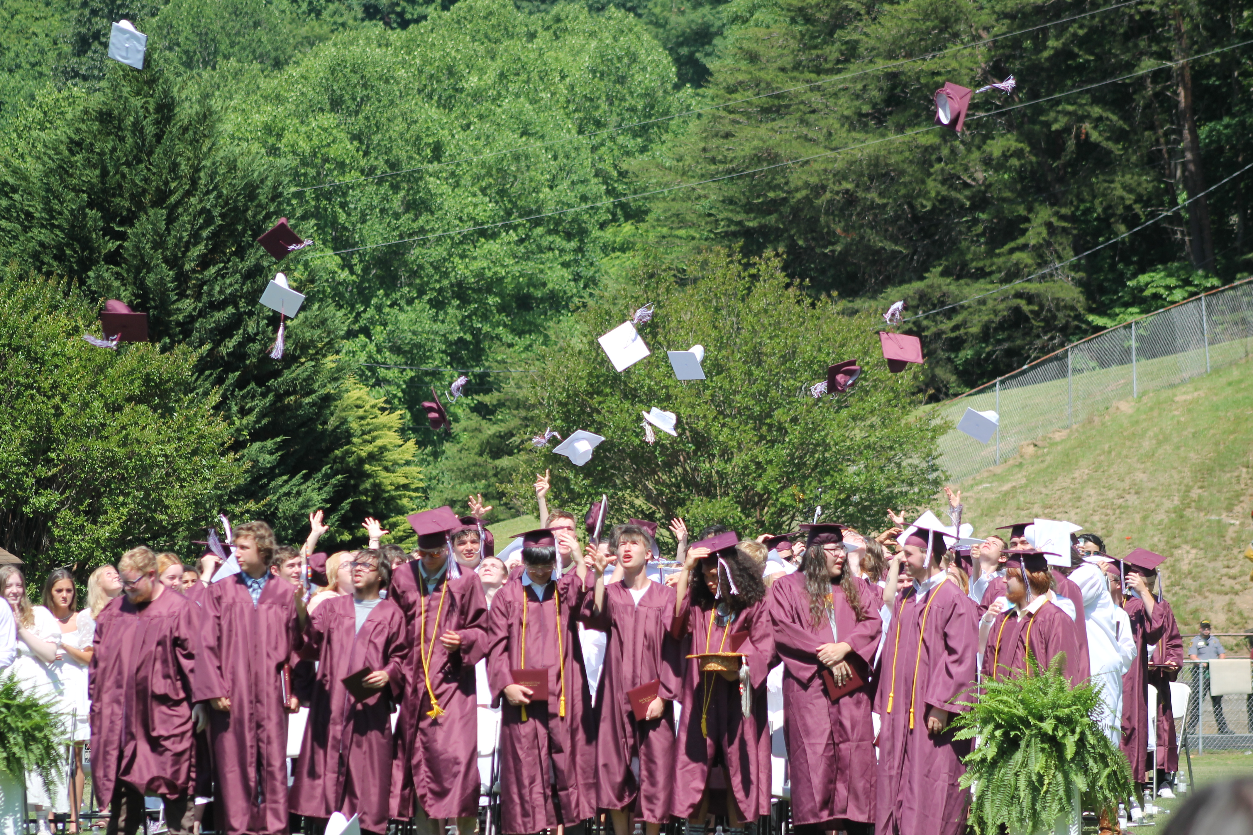 The class of 2022 threw their graduation caps in the air after being declared Swain County High School graduates at the graduation ceremony held this past Saturday, June 4. 