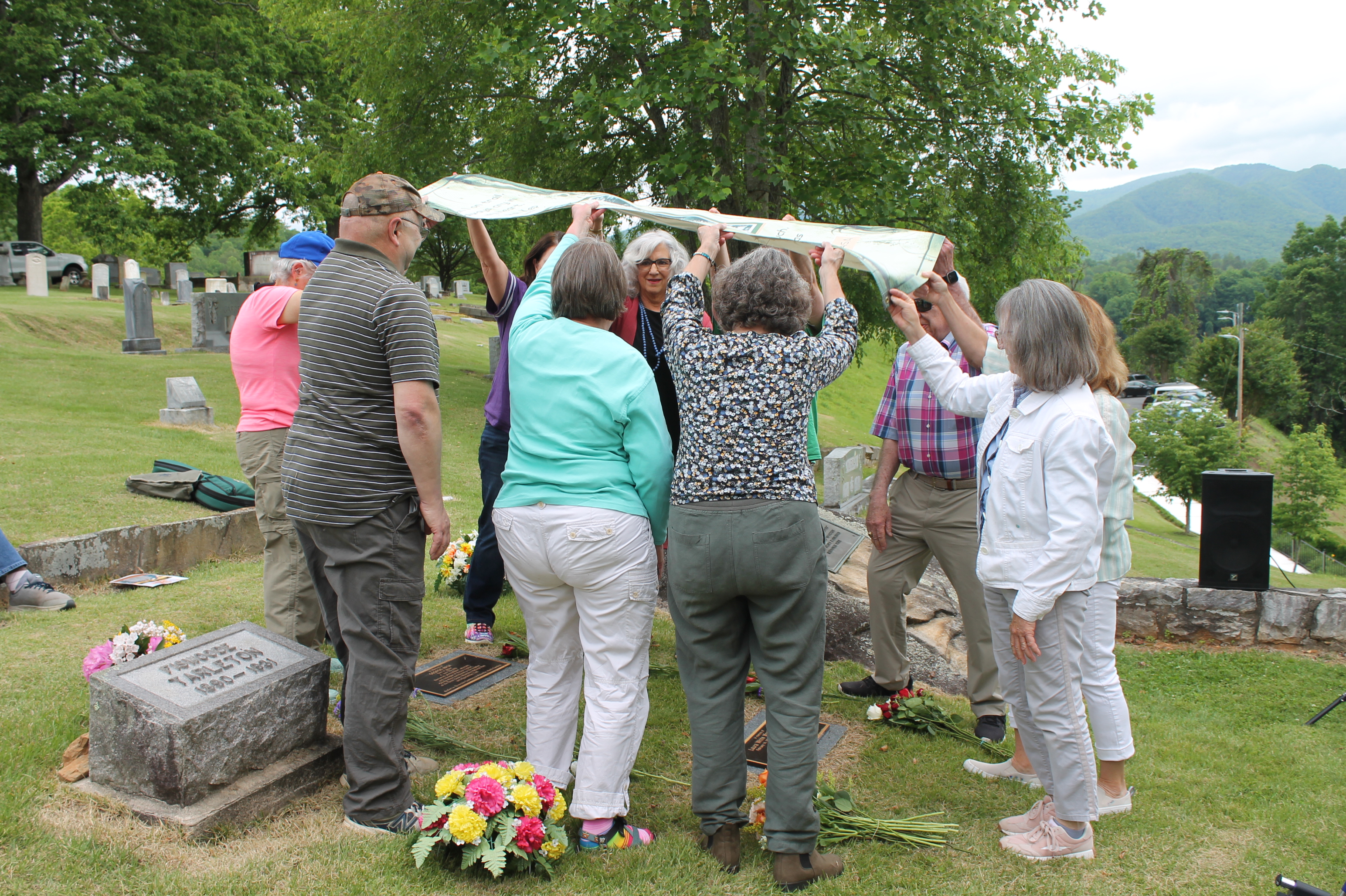 Descendants of author and nature activist Horace Kephart gathered this weekend in town for the Kephart Days ceremony, notable this year for the unveiling of grave markers for George Masa and Laura Kephart, as well as for being the 100th birthday of Barbara Kephart Crane, Horace’s granddaughter.