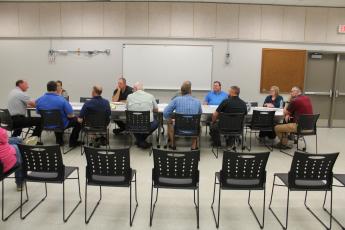 Bryson City Town Board of Aldermen and Swain County Board of Commissioners met for a joint session at the Business Center on Monday night.