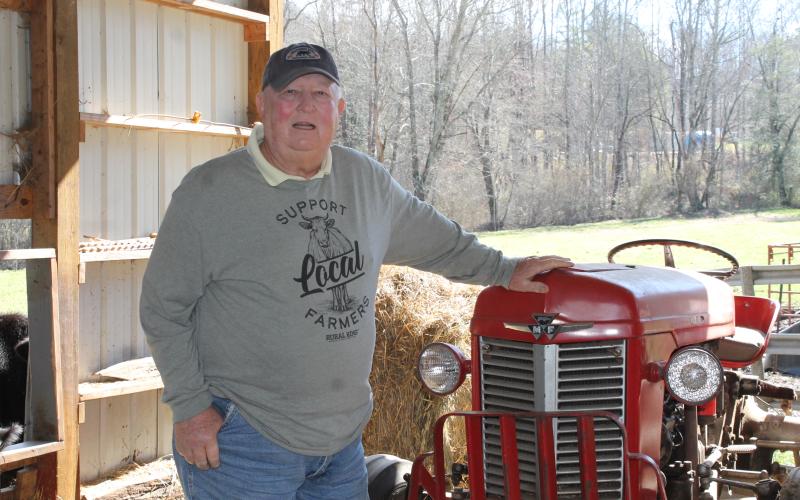 Boyce Deitz spends most of this days working on his cattle farm now in Sylva.