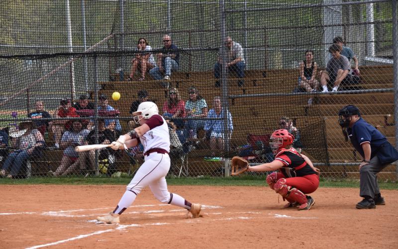 Rylee Rawls had one of her best games at bat against Murphy