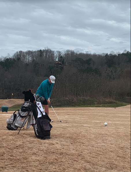 Joe Eagleman on hole 2 at Old Union