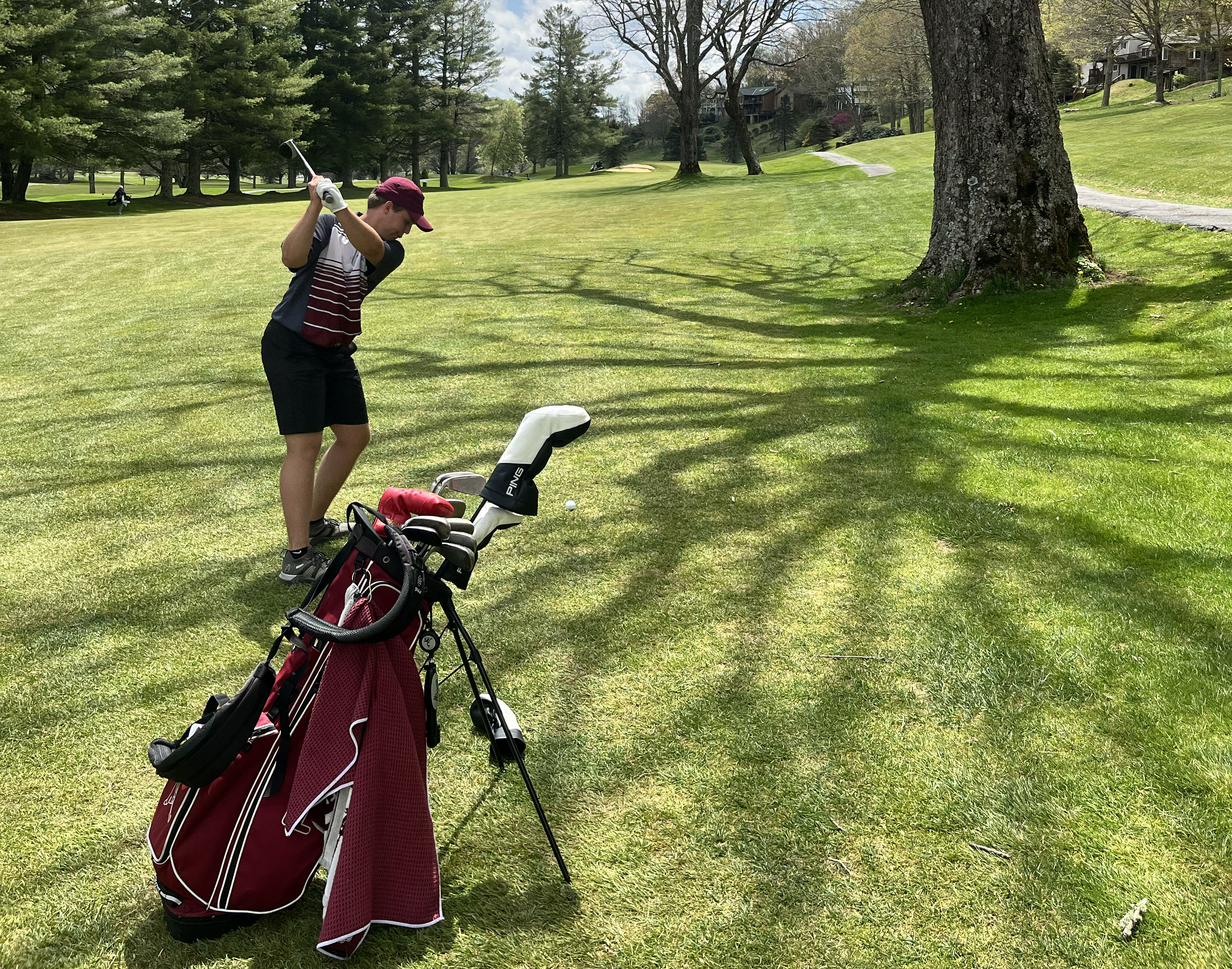 Senior Will Jenkins competes at the Mountain Glen Golf Course for the 1A West Regional Round. 