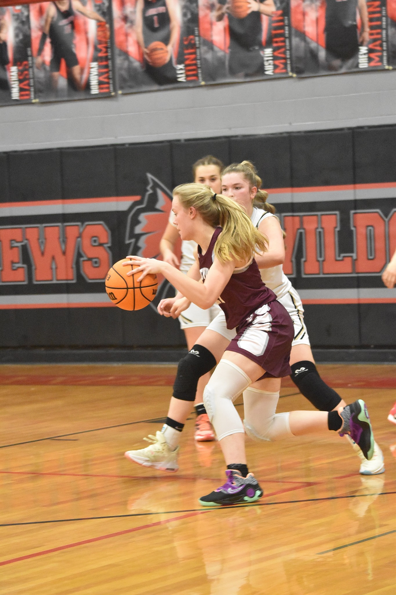 Lady Devil Makayla Cody, junior, maneuvers around Hayesville in the Lady Devils win Thursday.