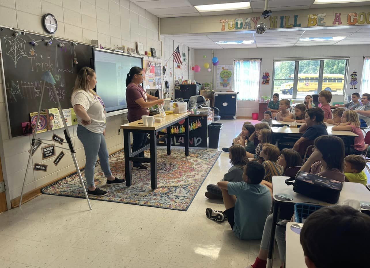 Students learn about science in a Swain West Elementary School.
