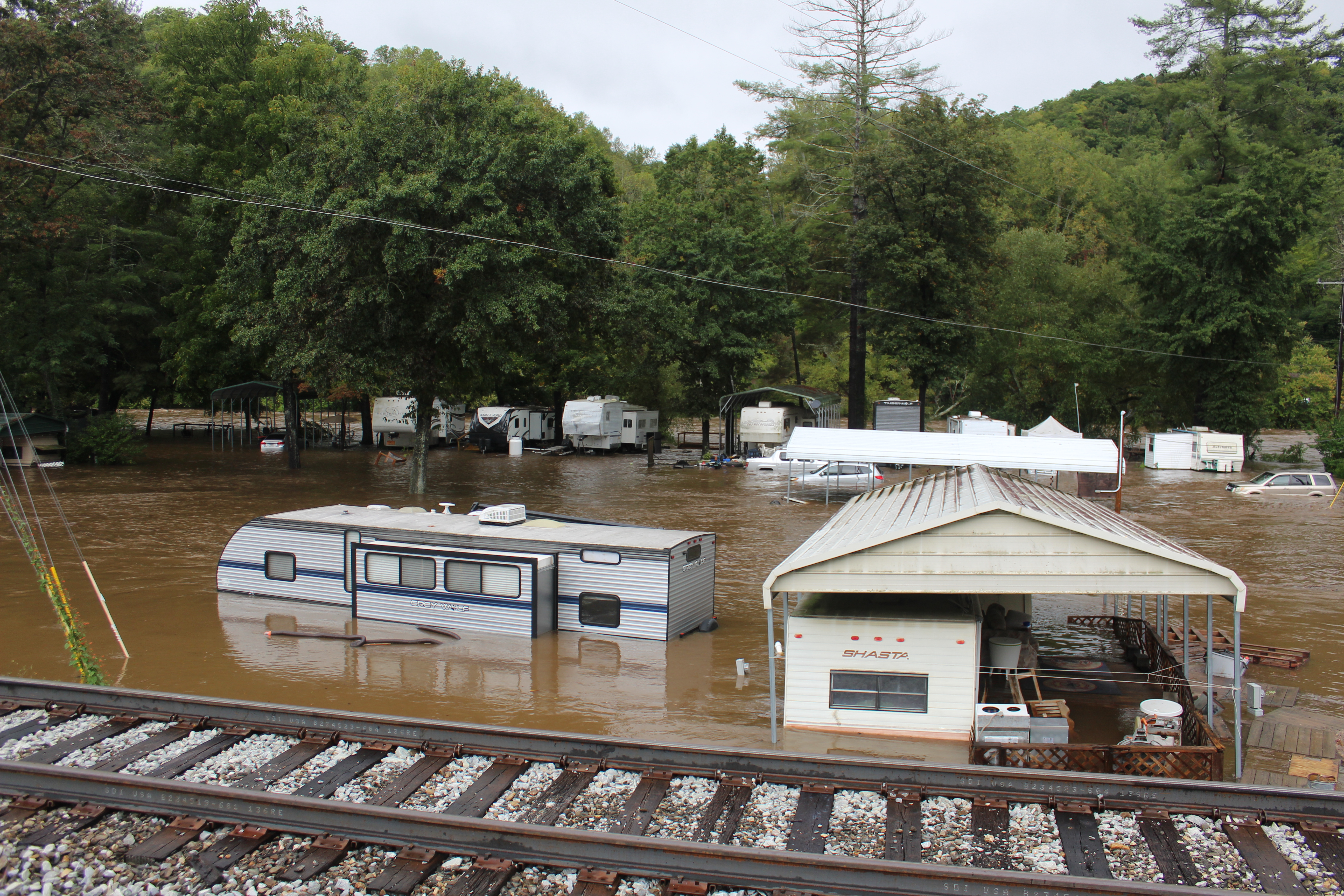 Country Girls RV park had significant flooding on Friday morning during Tropical Storm Helene.