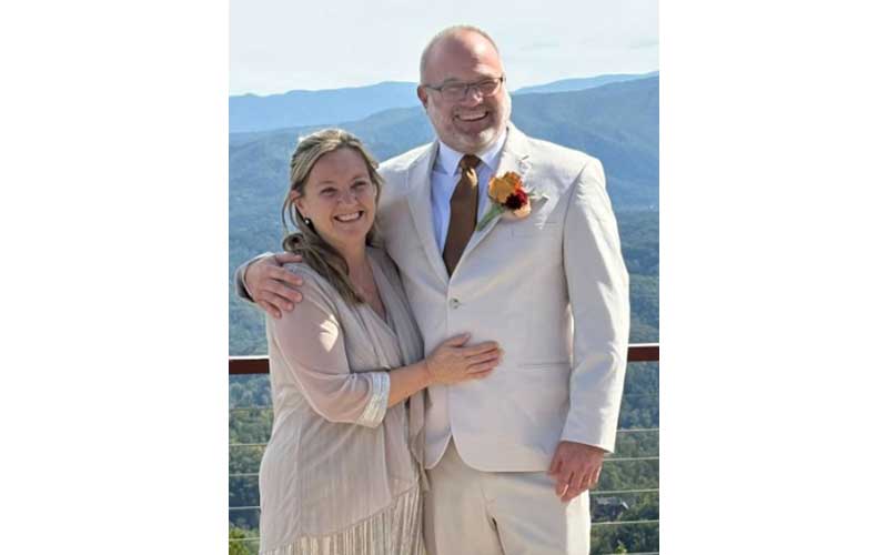 Submitted photo - Tommy and Kelly Dills at their son’s wedding. 