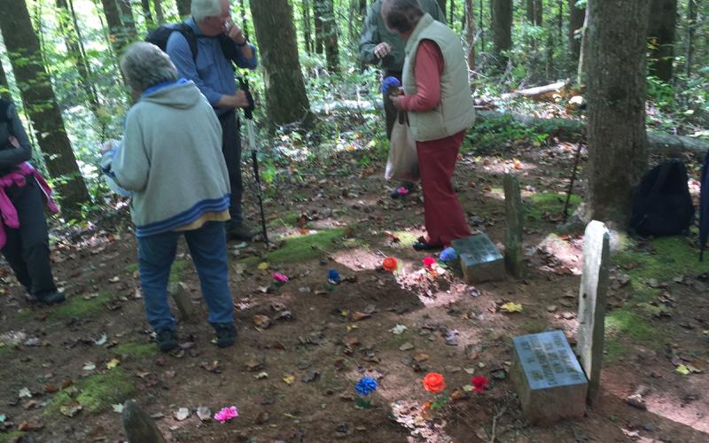 Association members at Wiggins Cemetery