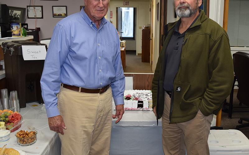 Jim Gribble and Mayor Tom Sutton