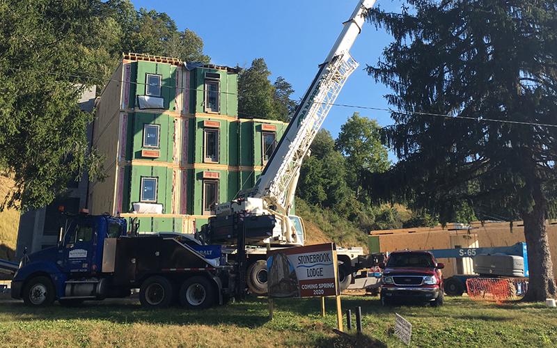 Construction ongoing for 4-story Stonebrook Lodge