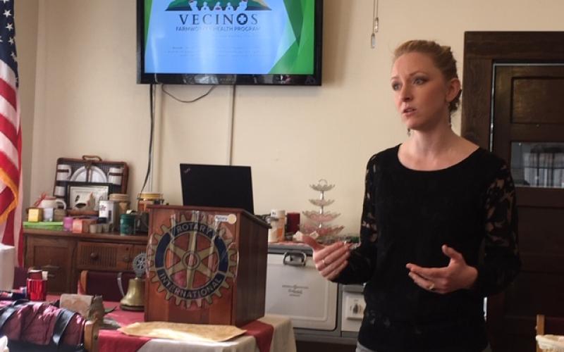 Marianne Martinez, executive director for the regional nonprofit Vecinos, was the guest speaker at Bryson City Rotary Club this past Thursday.