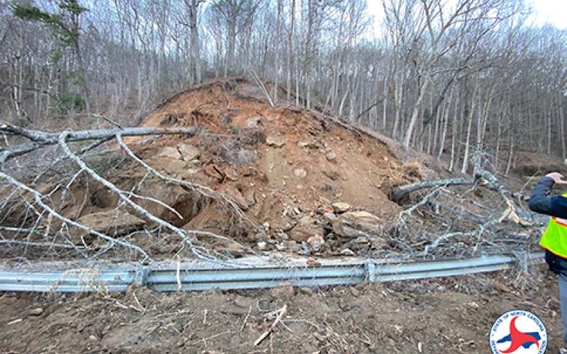 A landslide on NC28