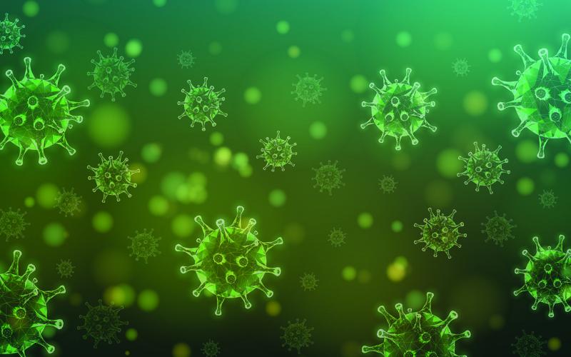 A close up of coronavirus