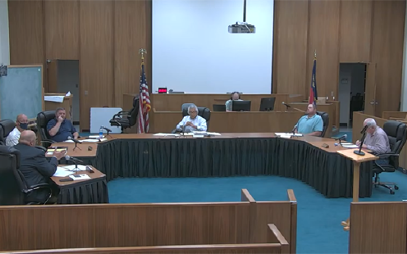 County commissioners listen to County Manager Kevin King give his report
