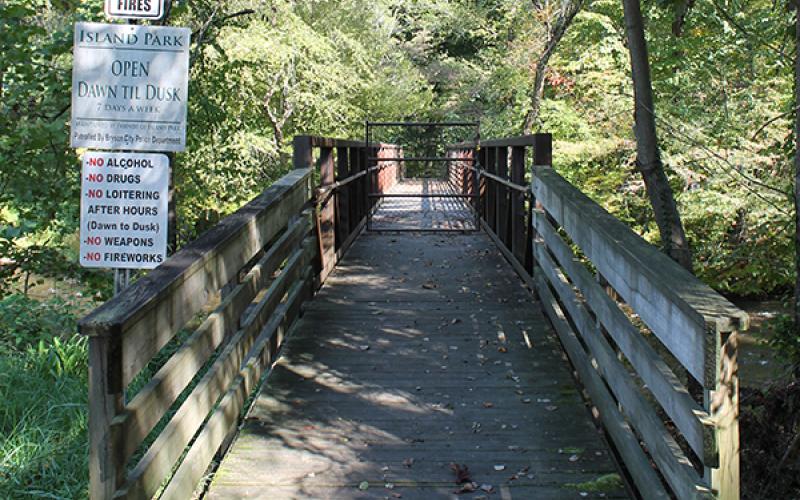 The gate to Island Park has been closed since February