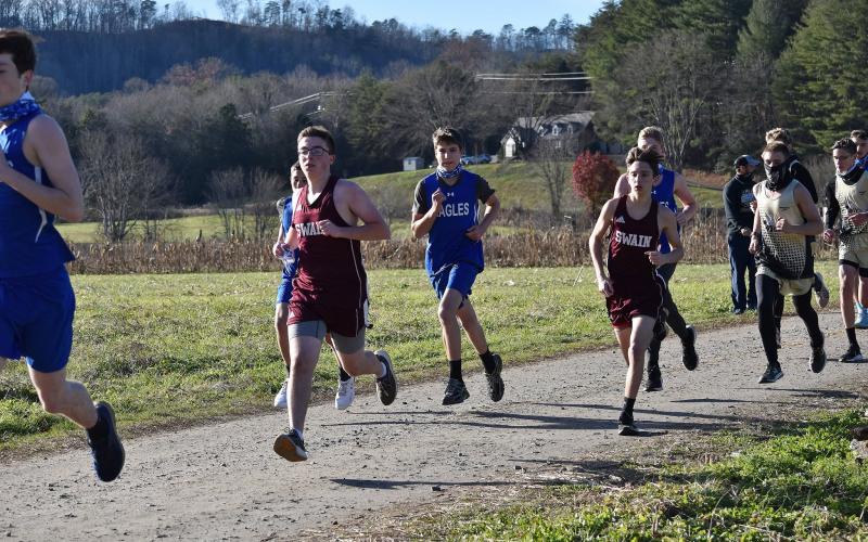 Freshman Connor Lambert followed by Connor Brown helped boost the team’s overall score to finish first at the meet Dec. 2.