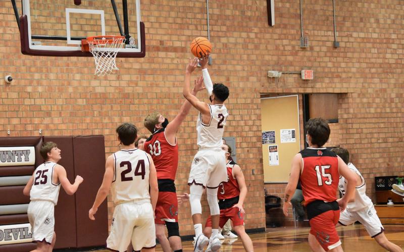 Maroon Devil takes a shot at the basket