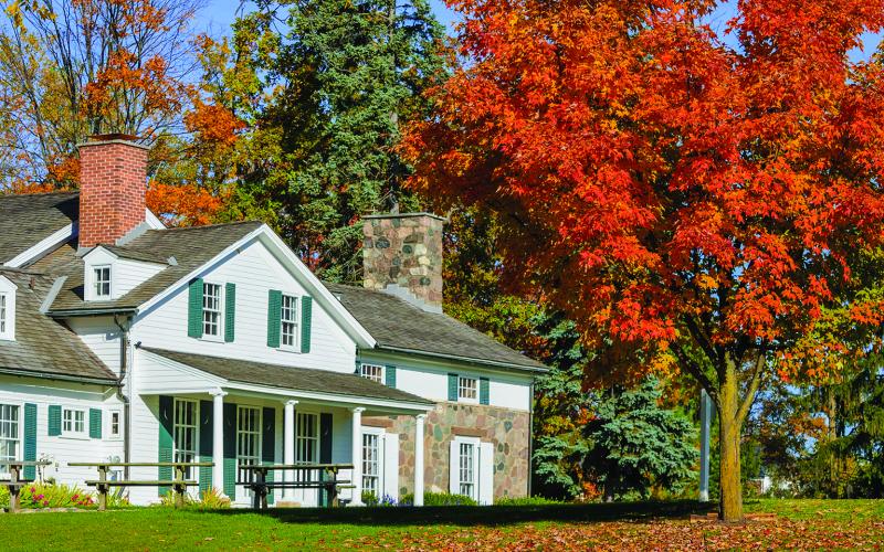 House in fall