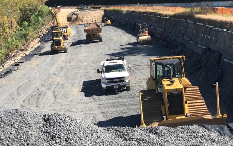 Work to repair a section of US 74 where a spring underground had caused a slow landslide continues. NCDOT said the contractor is now beginning with the fill and the work should be finished in May.