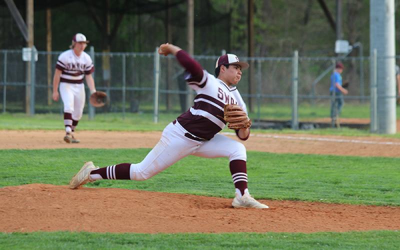 Swain pitches in a previous season
