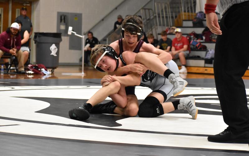 Maroon Devil Kale Stephenson (Middle School, weight class 106)