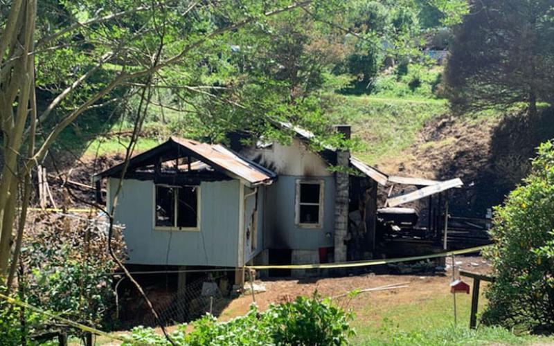 A home on Roundhill Road burned last week
