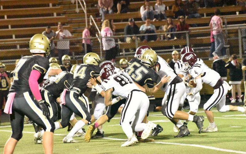 Hayesville was met with strong defense from the Maroon Devils on Friday night,holding the Tigers to just 14. Swain took the win at 42-14. The Devils will play Murphy Friday at home.