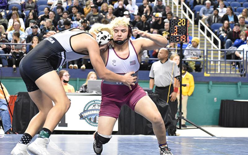 Swain’s Carson Taylor was the runner up at the state competition this past weekend for his weight class.