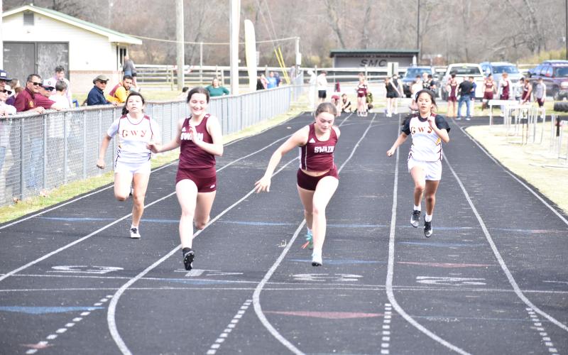 Kiersten Smith and Cora Watkins got  5th and 6th in the 100 meter dash