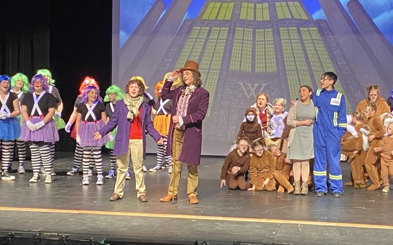 ‘Roald Dahl’s Willy Wonka’ will continue with performances Friday and Saturday at 7 p.m. and Sunday matinee at 2:30 p.m. at Swain Arts Center. The show includes two different casts. Tickets are $10 for adults and $5 for students.