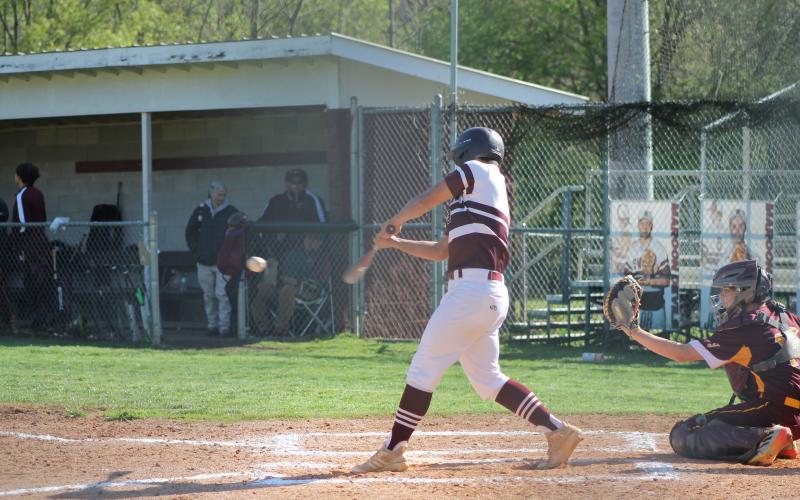 Gabe Lillard is at bat. Lillard had one hit and one run at Tuesday’s game against the Cherokee Braves.