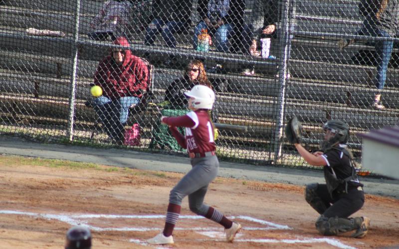 Junior Kiersten Smith got two runs for the game at last week’s win against Hayesville.