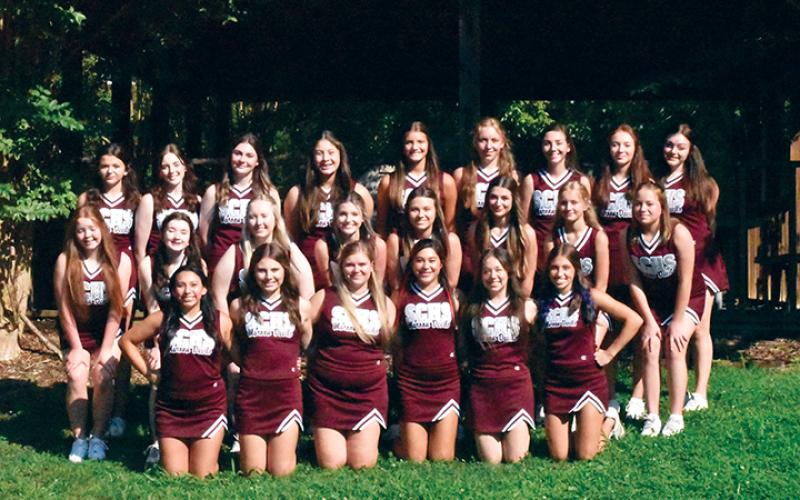 The 2022 Swain County High School Varsity Cheer team.
