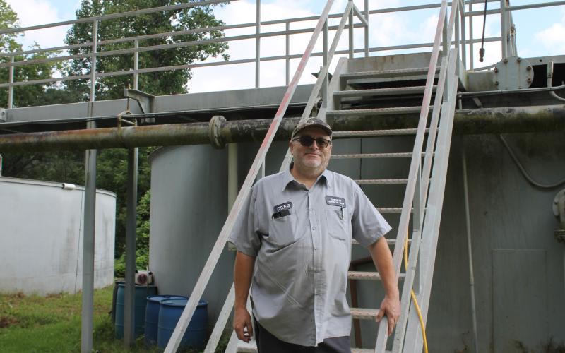 Greg Passmore is Operator in Charge at the Town of Bryson City sewer plant.