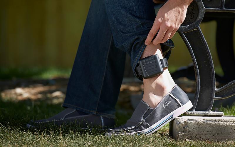 Image courtesy of SCRAM System The CAM bracelet is a monitor worn around the ankle that can detect alcohol in the person's system.