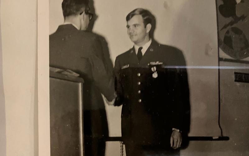 Billy Ray Woodard was awarded the Air Force Distinguished Service Medal in September 1969 for a job well done.