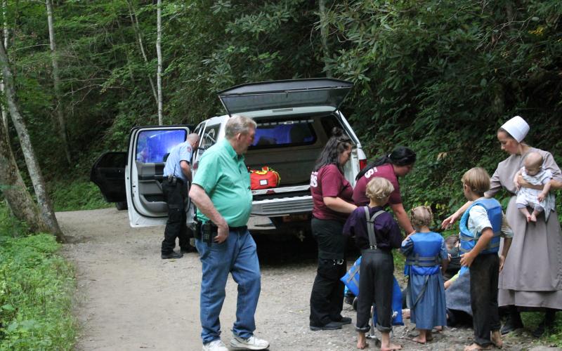 Swain Emergency responders rescued tubers stranded on Deep Creek on Aug. 11— the rescue involved several small children who fell from their tubes on the upper part of the creek.