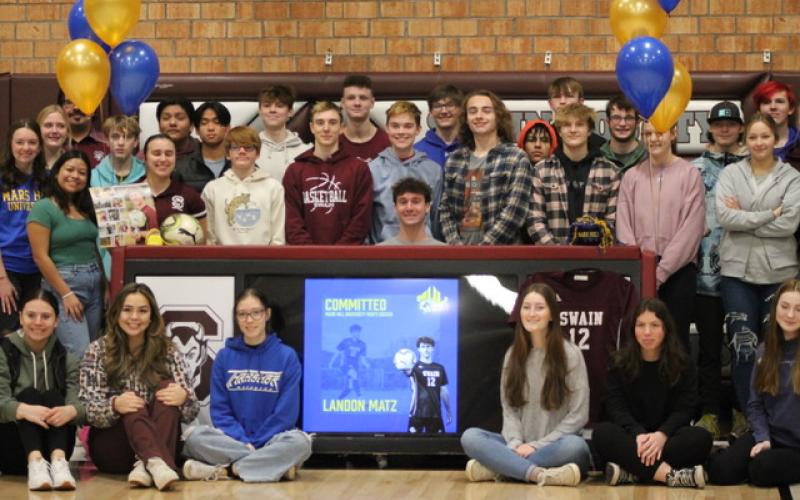 Swain senior soccer player Landon Matz will be taking his talents to Mars Hill University in the fall