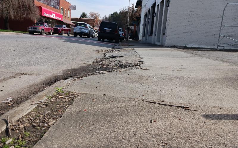 Bryson City is planning new sidewalks for Main Street from Veterans Boulevard to the square.