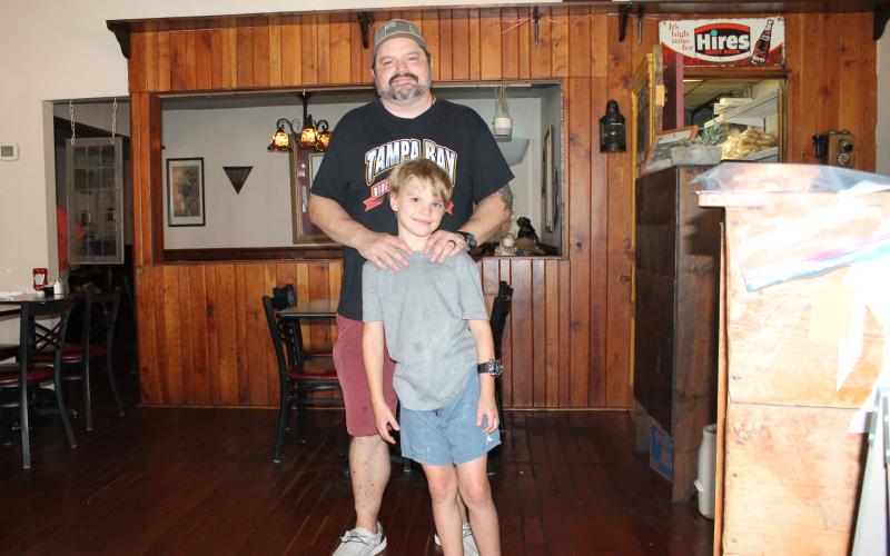 Jimmy McNorrill and his son Tony at Jimmy Mac’s. The two were excited to spend 4th of July together.