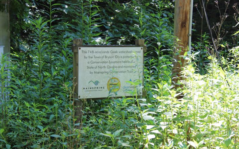 The Lands Creek dam, reservoir and surrounding property is in a conservation easement.