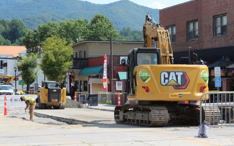 The utilities work on Everett Street is so far proceeding as scheduled, according to town engineer Nate Bowe.