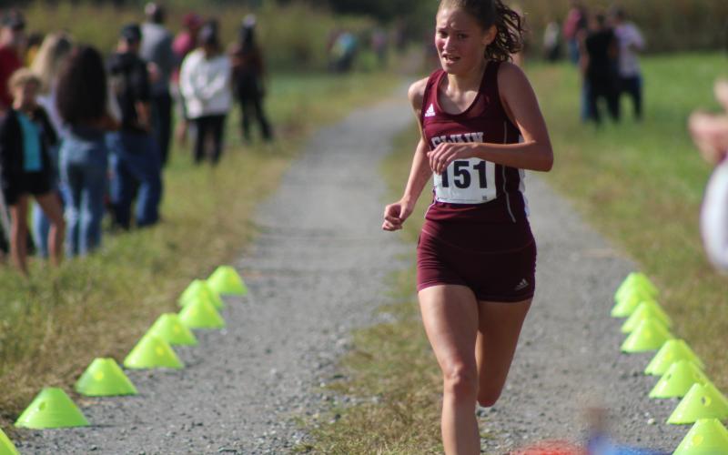 Angel Lomelli crosses the finish line at the SMC Championships, finishing 3rd place in the race overall.