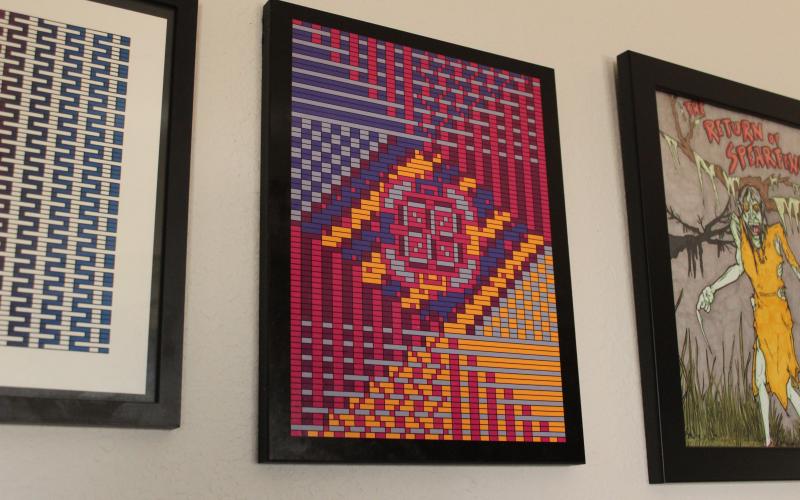 One of Tafoya’s artworks hanging on the wall of her house, which she was inspired to make from the early days taking care of her son.
