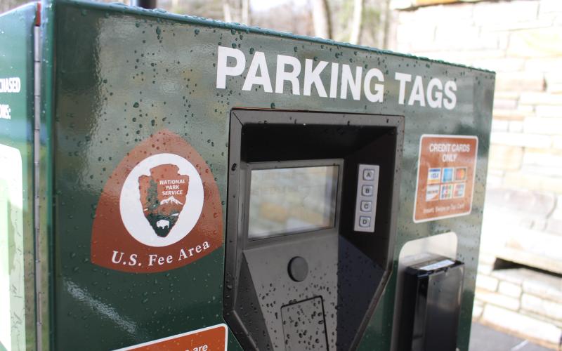 Parking tags or passes are required in the Great Smoky Mountains National Park for people parking more than 15 minutes. The cost for a day is $5. Annual passes are $40.