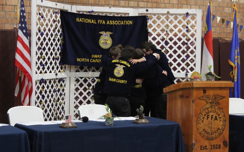 When President Eva Bottchenbaugh finished her speech, the other council members joined her in a group hug.