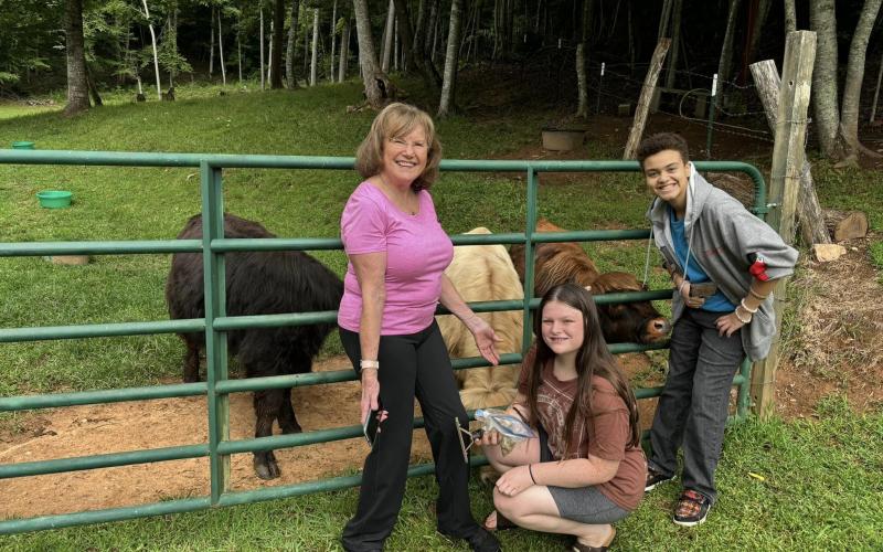 A recent activity for a Big and Little was visiting Winchester Farms in Swain County with the Little’s friend.