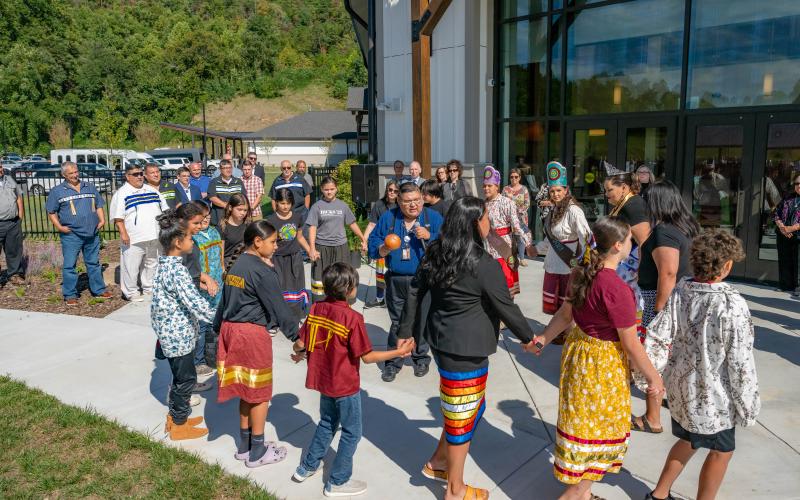 A ribbon-cutting ceremony was held this past week for the new Tsali Care Center. The ceremony included traditional Cherokee activities like the friendship dance. The facility will officially open to residents Oct. 14.