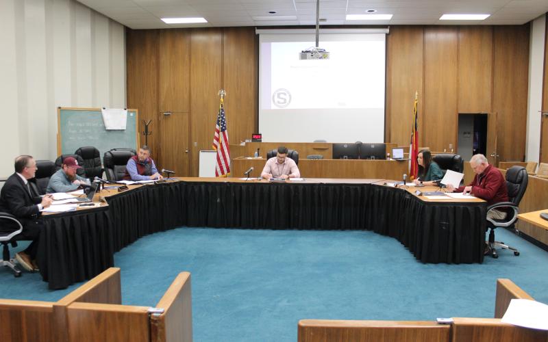 This was the first regular meeting for the board with re-elected members Mitchell Carson and Cody White and newly seated Casey Davis.