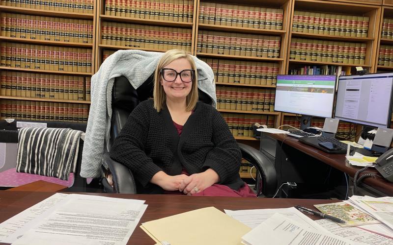 Lottie Barker has officially been hired as the new county manager.